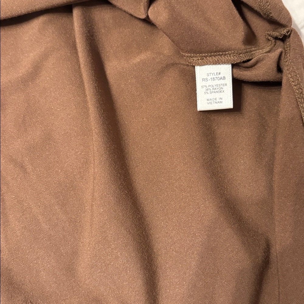 Zenana Outfitters Brown Midi Skirt SZ XL - Picture 5 of 10